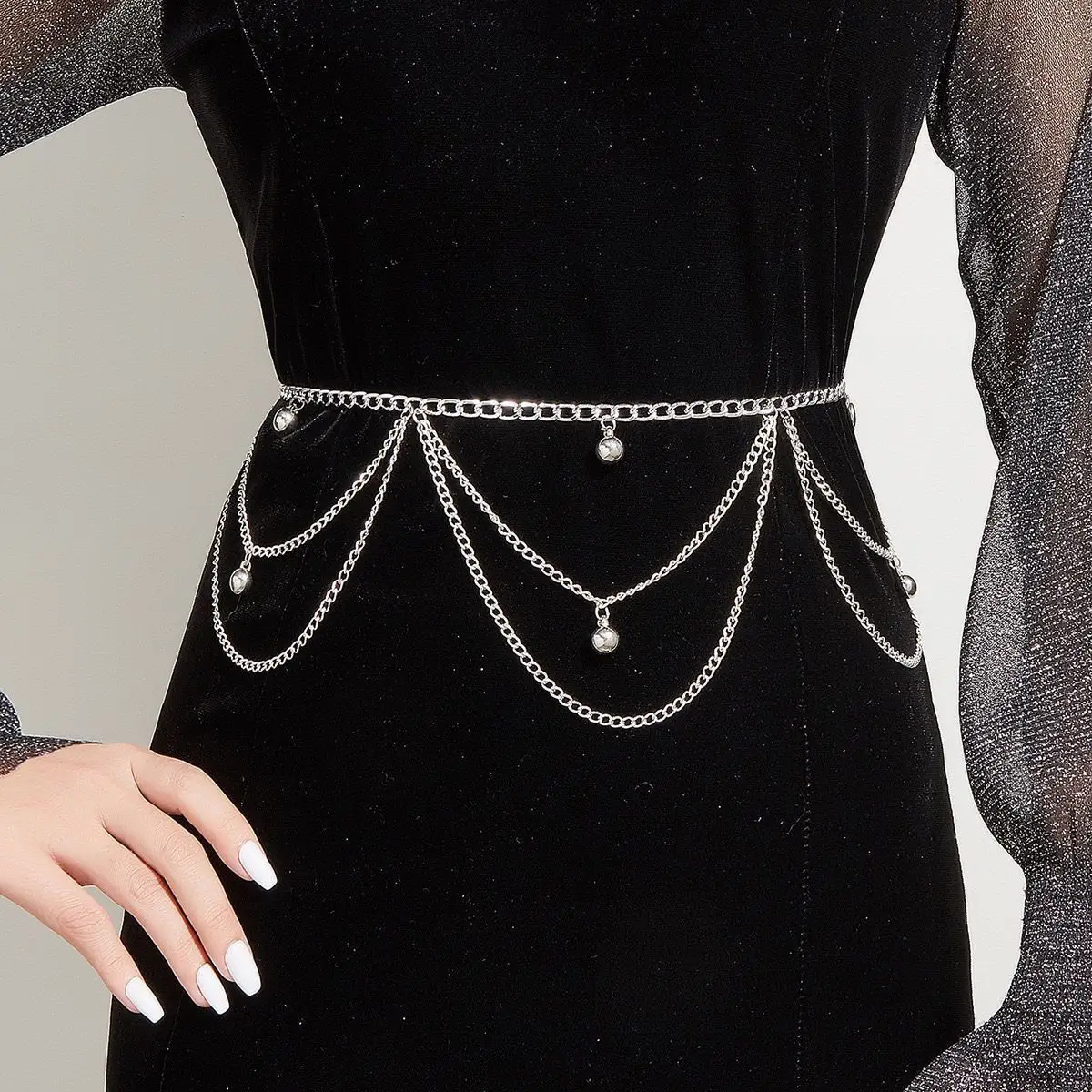 

Женская цепочка на талию с металлической цепочкой