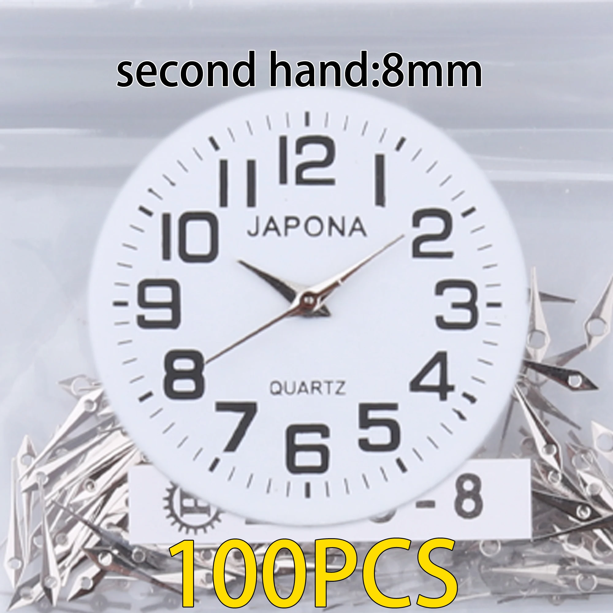 100pcs watch hands silvery Watch hand Watch pointer 2035 watch hand, applicable PC21 hand sl68 hand gl68 hand sl39 hand