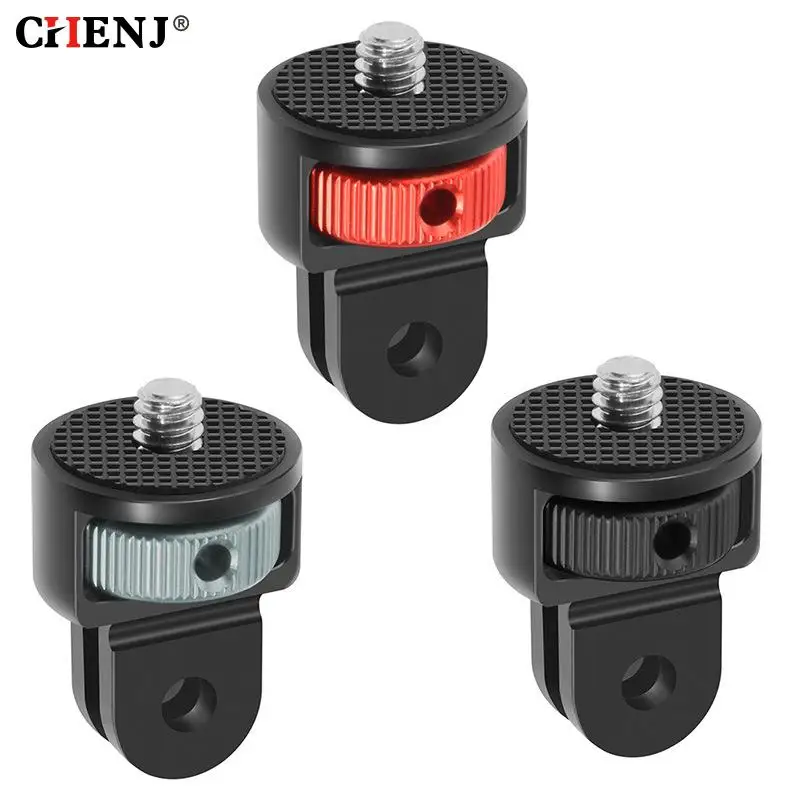 

Aluminum Camera Mini Tripod Adapter Mount CNC Conversion Adapter for 10 9/ Insta360 Other Standard 1/4 Sports Camera Accessories