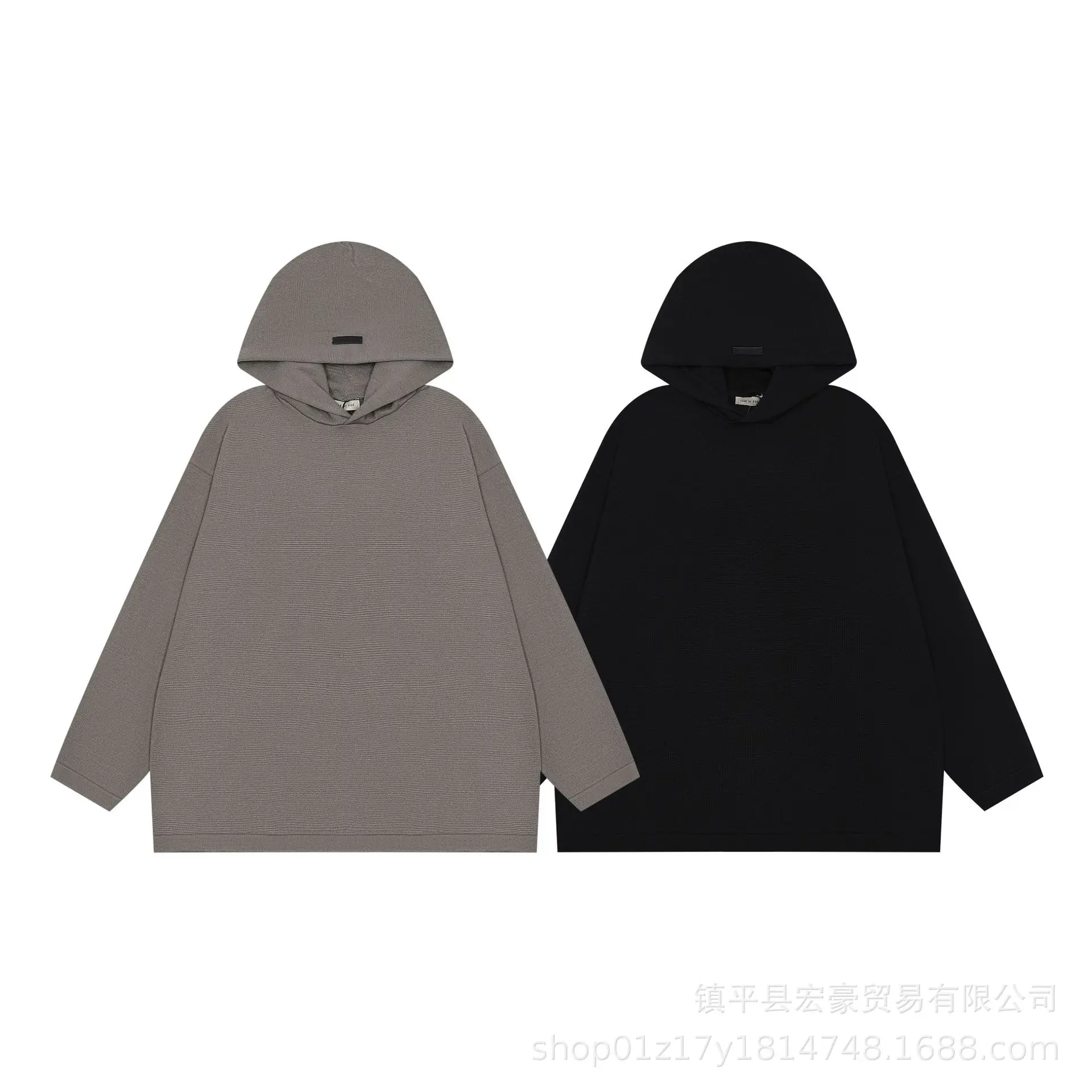 Осень/зима High Street FOG Простой однотонный вязаный свитер с капюшоном Модный мужской