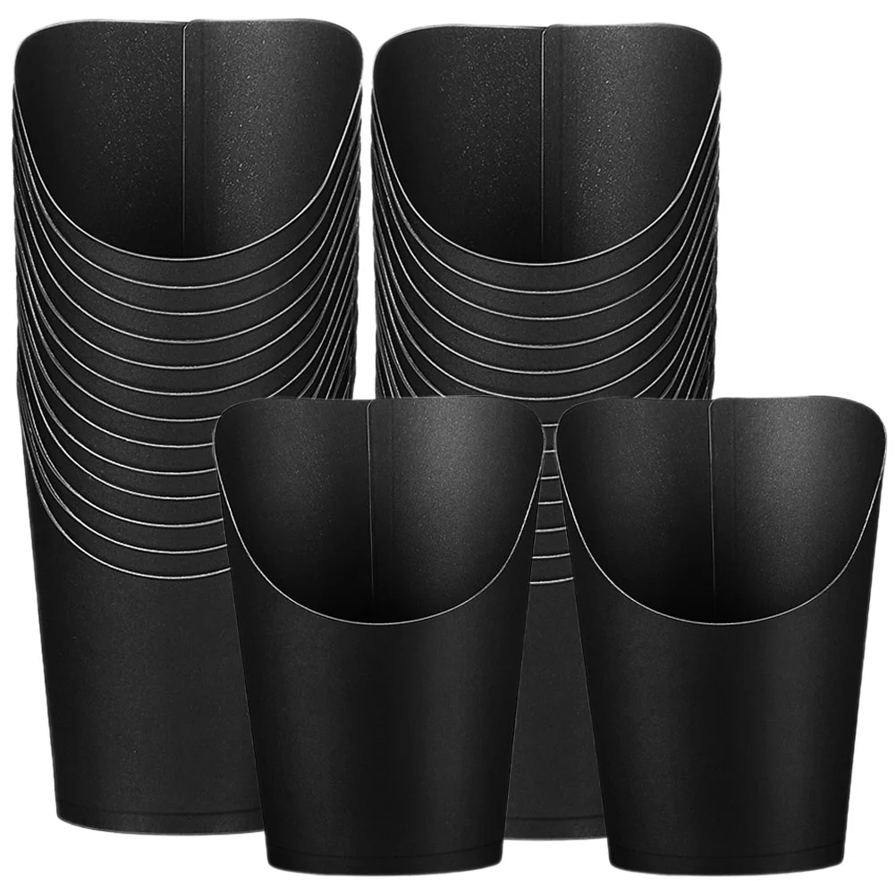 

French Fries Cups Paper Charcuterie Cups Disposable Food Cups Multi-Use Food Trays Diagonal French Fries Cup