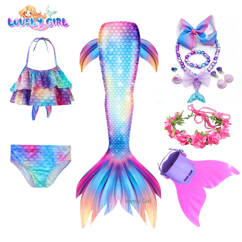 

Женский костюм Русалочки, костюм Русалочки с моноластами для купания и косплея, Пляжное Платье Русалочки, подарок на день рождения