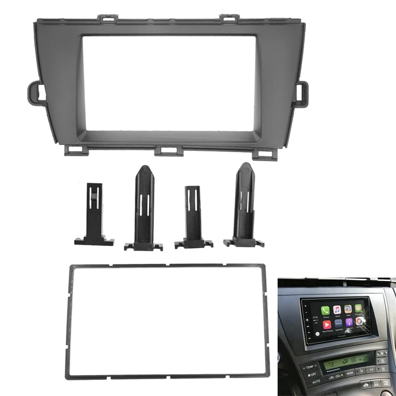 

2Din Автомобильная радиоустановка Fascia Для Toyota Prius 2010 + DVD стерео рамка пластина адаптер монтаж приборной панели комплект облицовки