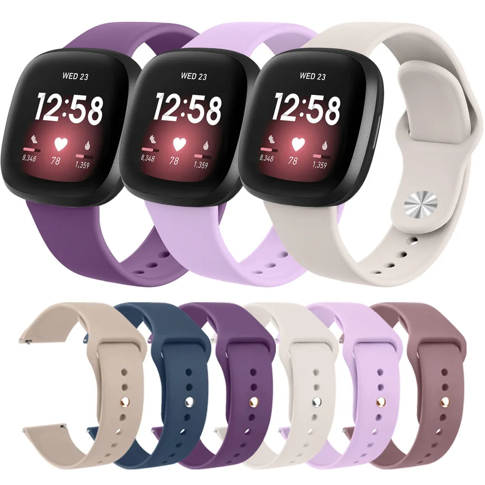 Cinturino In Silicone Morbido Per Fitbit Versa 1/Versa 2/Versa 3/Versa Braccialetto A 4 Bande Per Cinturino Fitbit Versa Lite/Sense/Sense 2