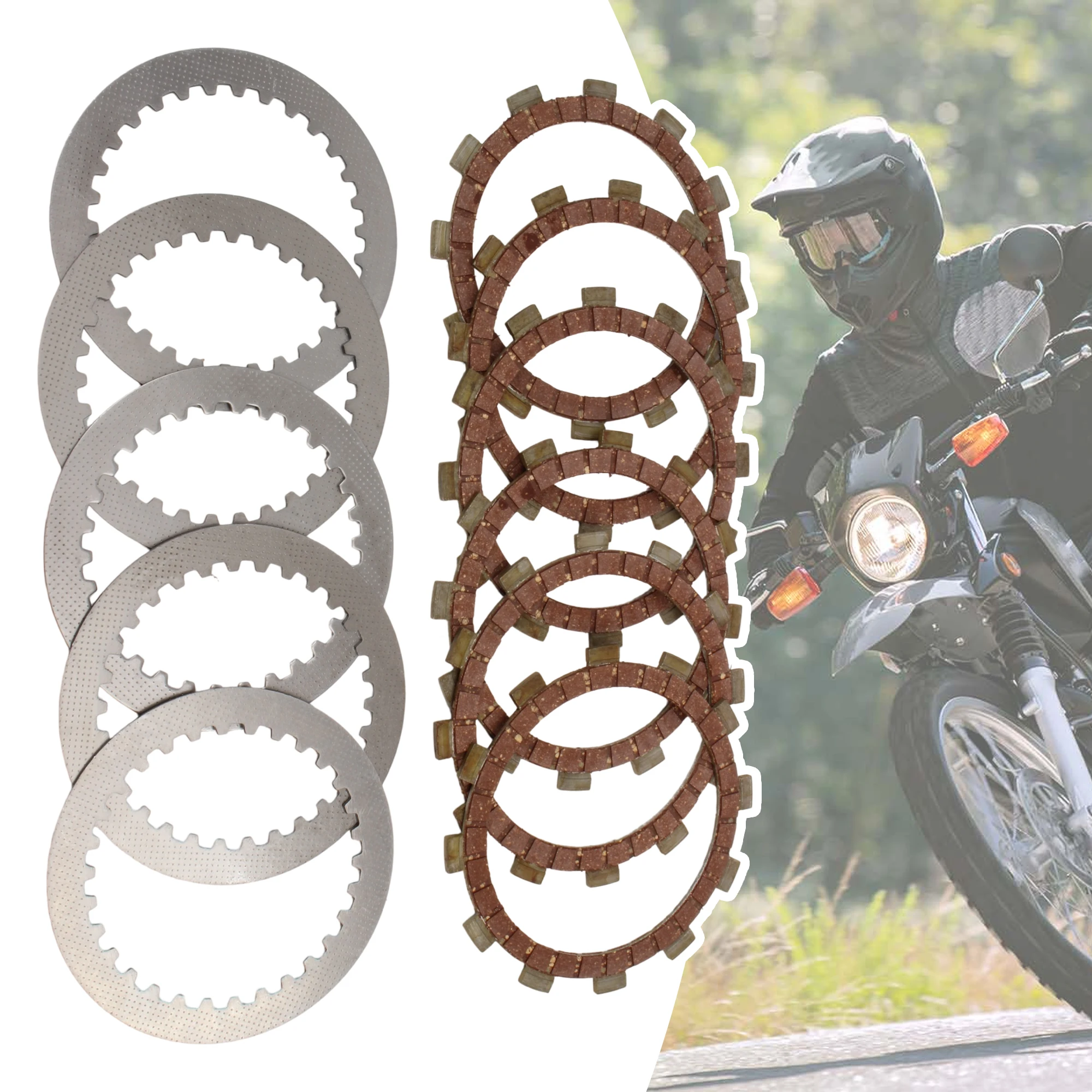 Комплект фрикционных дисков сцепления для мотоциклов Yamaha XG 250 Tricker, XG250, XT250, Serow 250, XT250X, аксессуары для питбайков (art.: 3920db89b4ec2) - 3920db89b4ec2