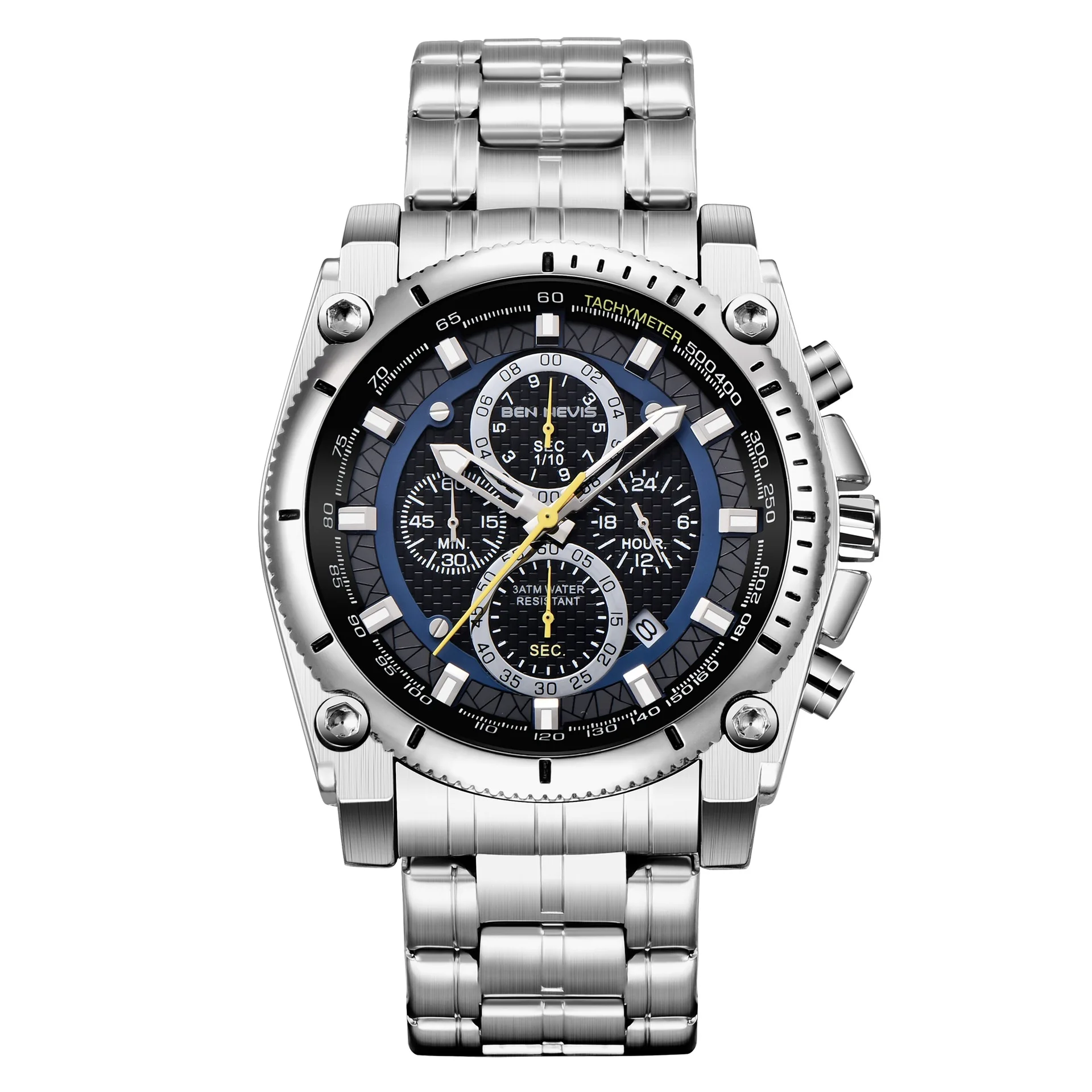 

2022 New Fashion Trend Business Men Quartz Watch Steel Band Waterproof Male Wristwatches Calendar Clock Relogio Masculino