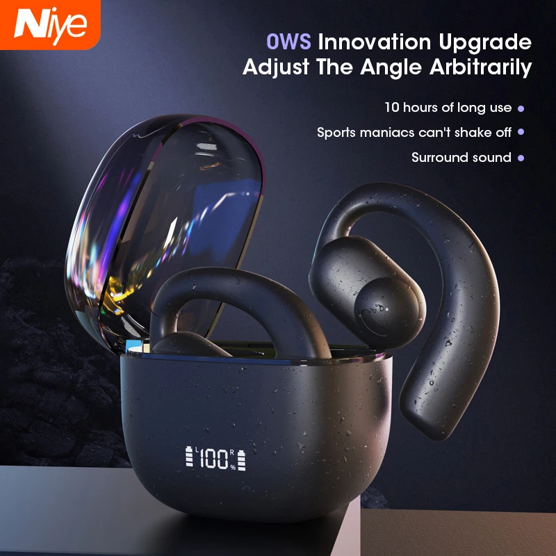 

2023 New K11 Hanging Ear Bluetooth 5.3 Call Headset Wireless Open Stereo Dual Ear Hanging Ear Sports Earphone Waterproof Earbuds