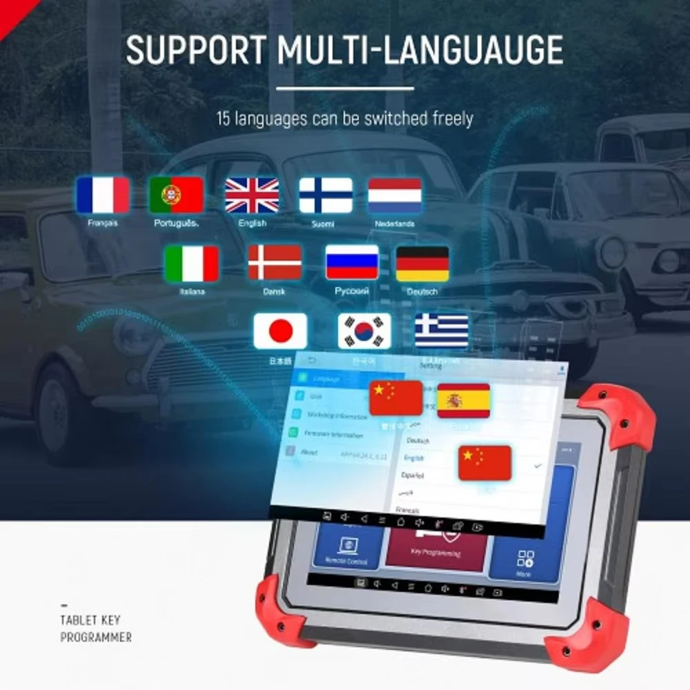 2024 XTOOL X100 PAD Автомобильный ключ программатор OBD2 сканер с подставкой для масла