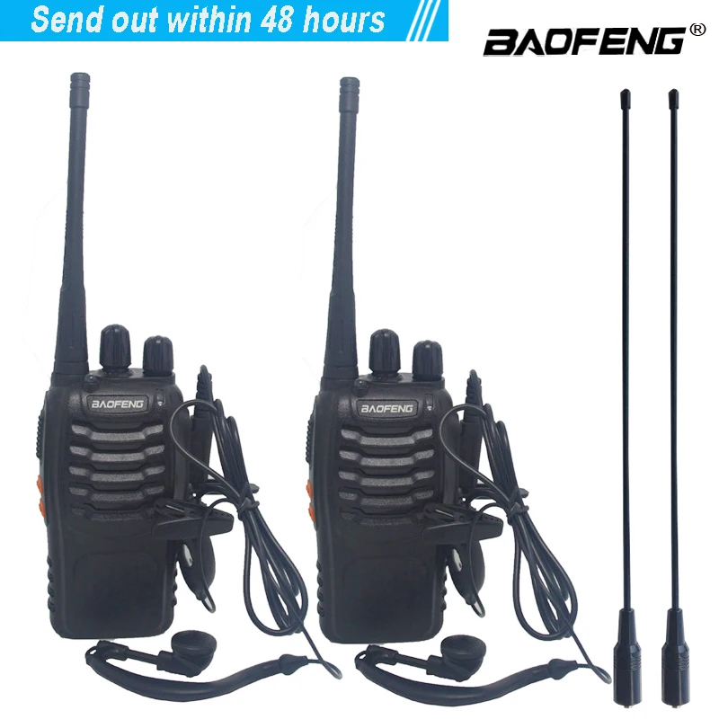 2pcs/lot baofeng BF-888S Walkie talkie Two-way radio set BF 888s UHF 400-470MHz 16CH walkie-talkie Radio Transceiver
