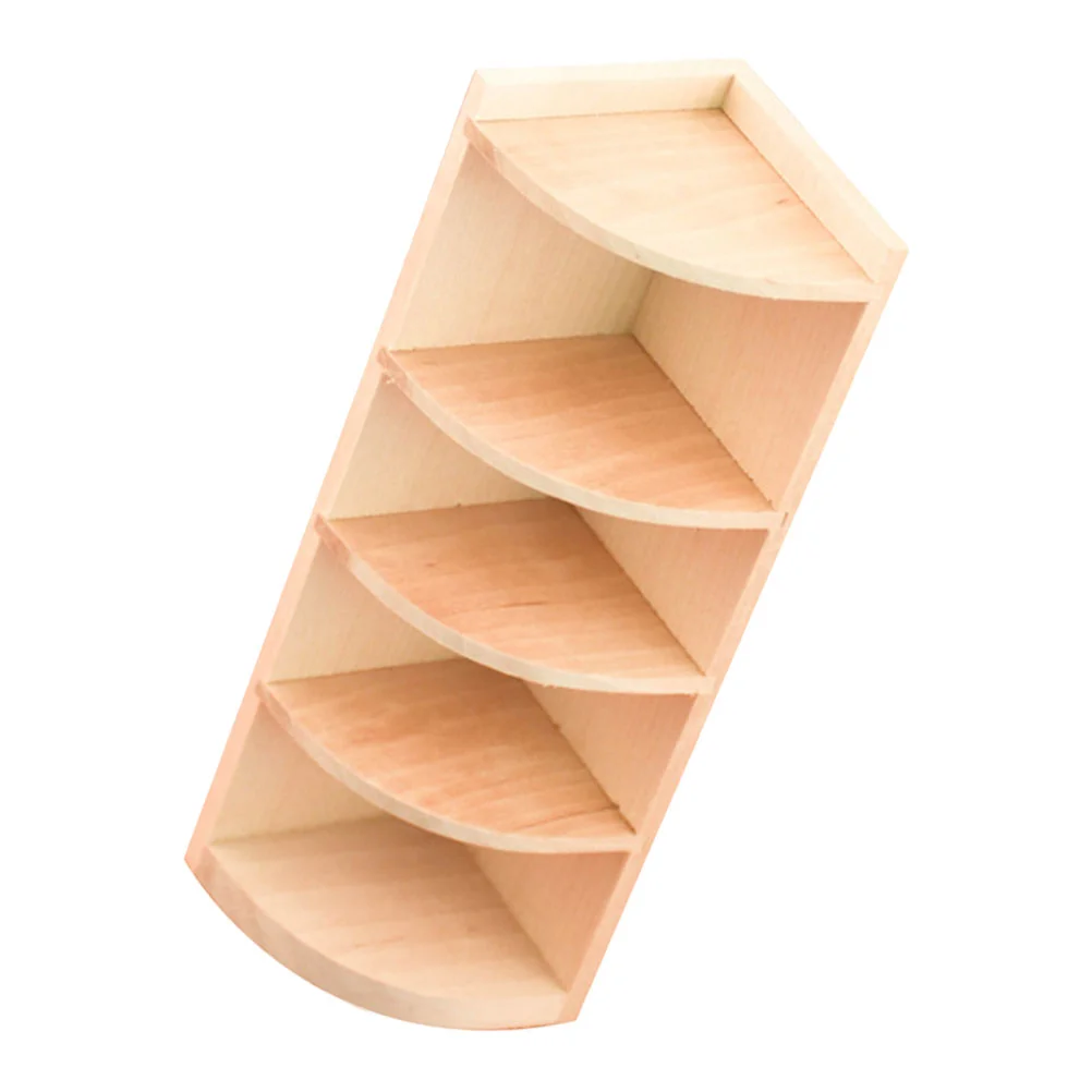 

Mini Corner Cabinet Dollhouse Furniture Imitation Shelf Bookshelf Wooden Bookcase Small Model Decoration