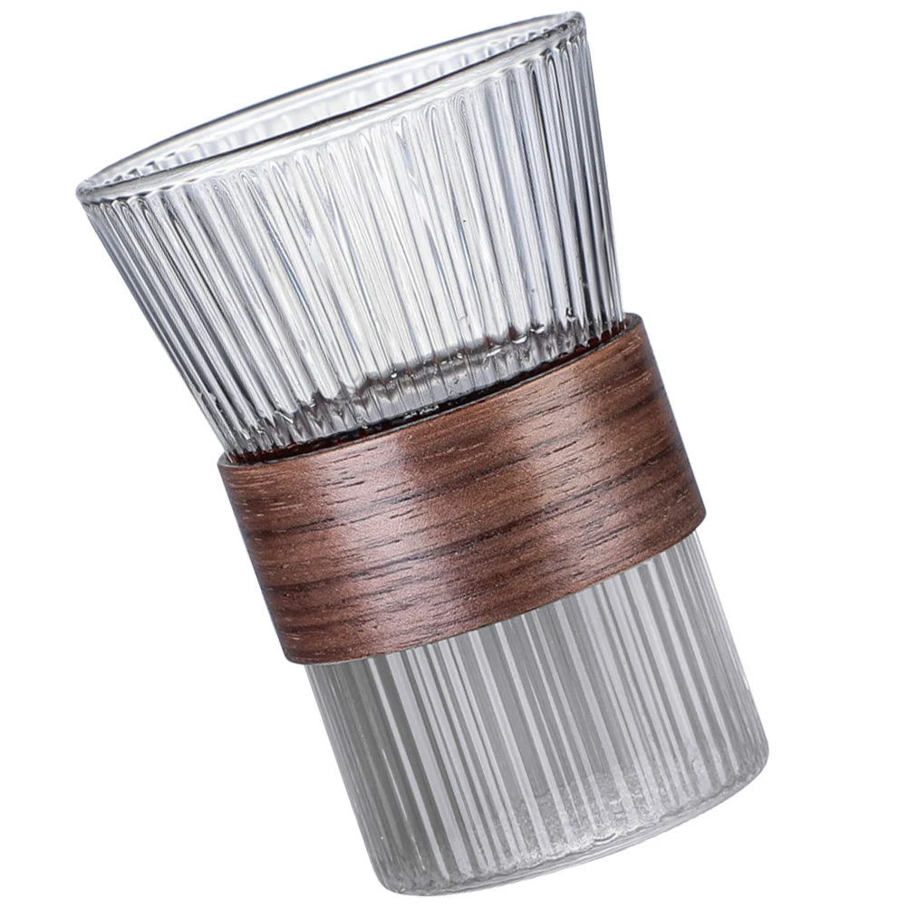 

1pc 400ML Coffee Cup Home Office Transparent Glass Water Drinking Cup