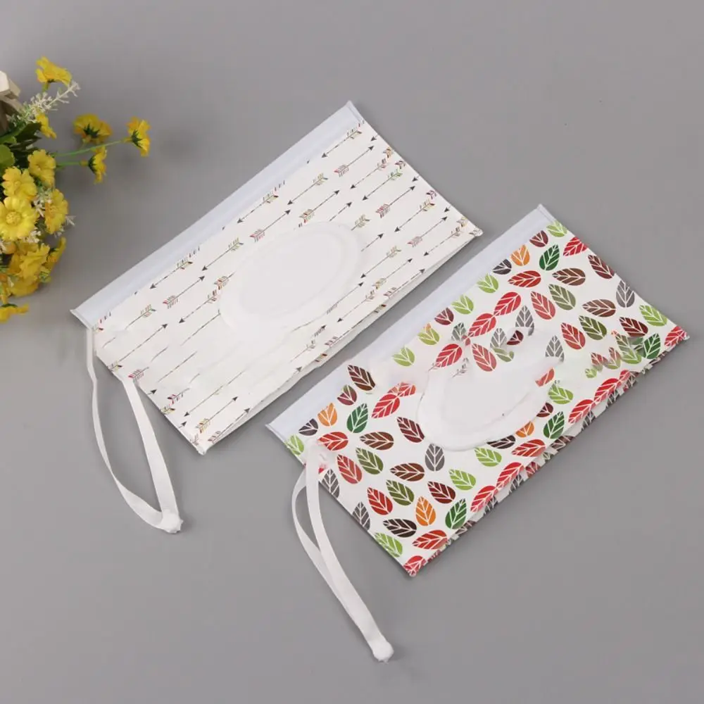 

Hot Leaf Pattern Wet Wipe Bag Eco-friendly EVA Cleaning Wipes Case Reusable Outdoor Useful Flip Cover Tissue Box Infant Supplies