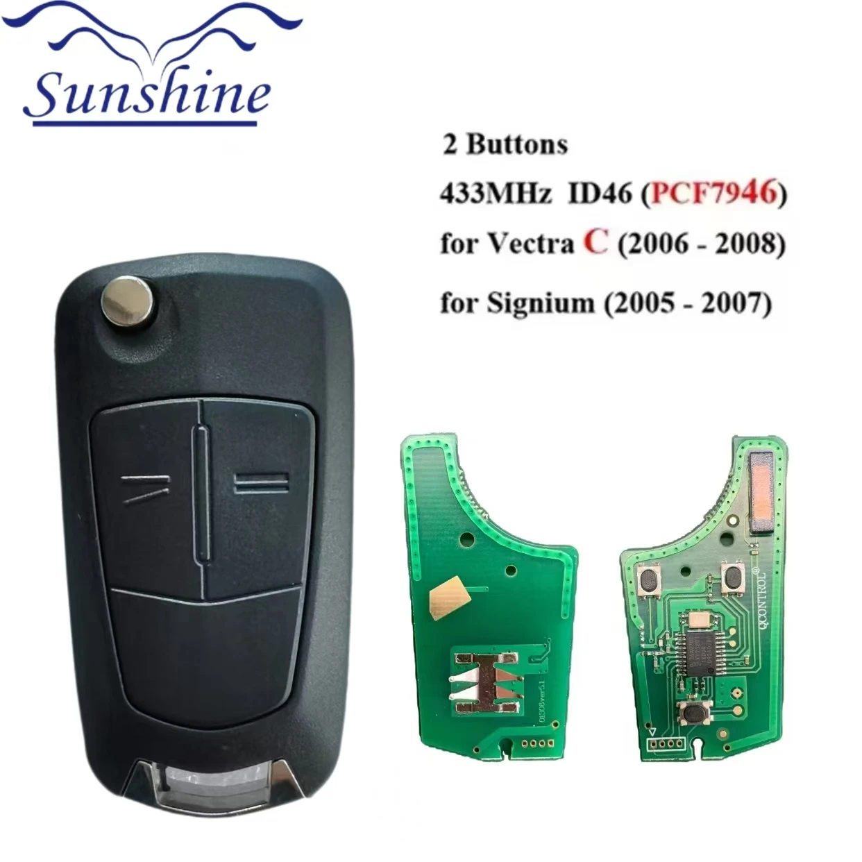 

Откидной дистанционный ключ от солнца 433 МГц для Opel/Vauxhall Astra H 2004-2009 Zafira B 2005-2013 Vectra C 2002-2008 Corsa D 2007-2012