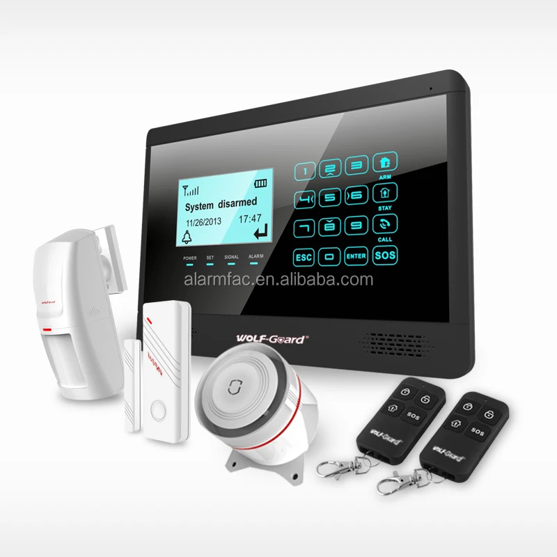 Professional GSM a-l-a-r-m host system with LCD display and touchkeypad YL-007M2BX Gsm Coches A-l-a-r-masv