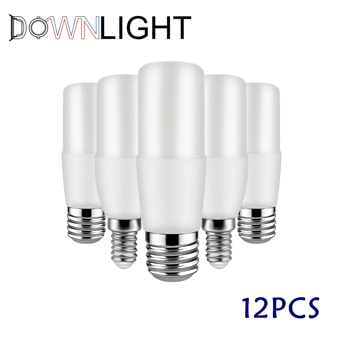12pcs Bar Led Column Bulb T37 9w High Powe AC220V E27 E14 Super Bright 3000K 4000K 6000K Lamp For Home Bedroom Office Decoration