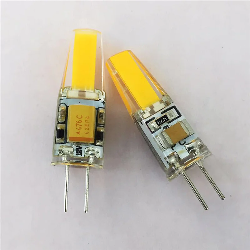 Фото Светодиодные лампы G4, 10 шт., мини-светодиодная лампа G4 COB, 3 Вт, лампа-свеча, замена галогенной лампы 30 Вт 40 Вт для люстры, прожектора переменного тока, 12 В постоянного тока, теплый белый №3