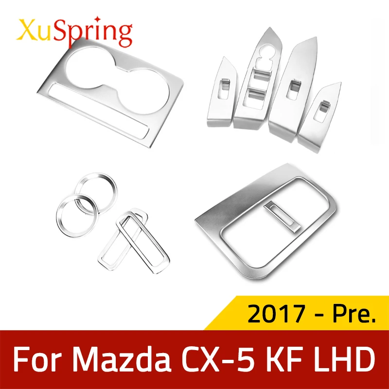 

Inner Silver Garnish Strips for Mazda CX-5 CX5 2017 2018 2019 2020 2021 2022 KF LHD Matte Chrome Styling Cover Trim Stickers