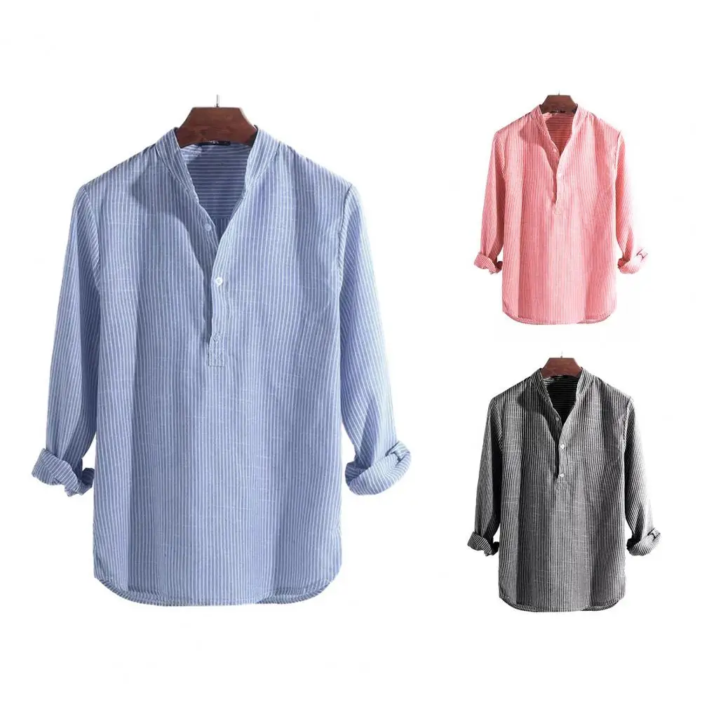 

Casual Men Shirt Men Long Sleeve Shirt Long Sleeve Buttons Blouse Fashion Shirt Loose