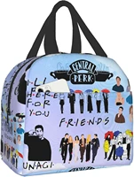 central perk lunch tote bag friends tv show thermal insulated lunch tote cooler handbag bento pouch container school food bags