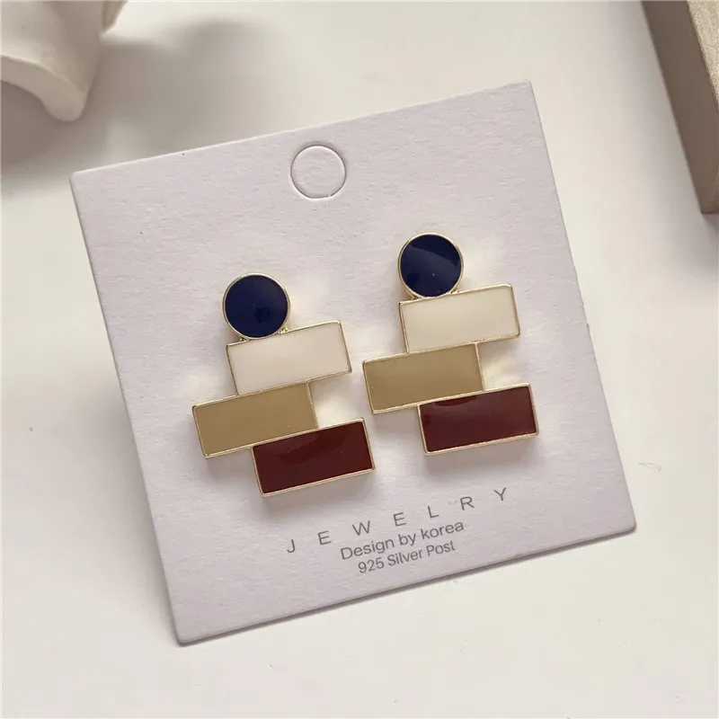 

Metal Irregular Drops Oil Earrings Japanese And South Korean Style Personality Fashion Stud Earrings Ms Girl Travel Accessories