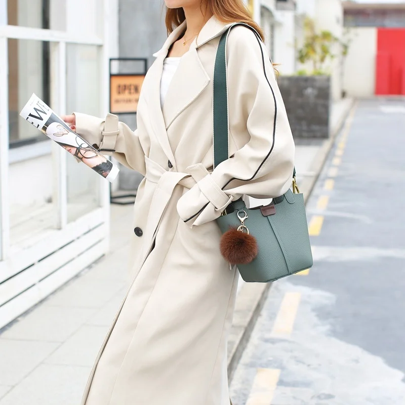 

high quality luxury brand One shoulder leather women's 2023 new fashion dish basket bucket head layer cowhide cross body handbag