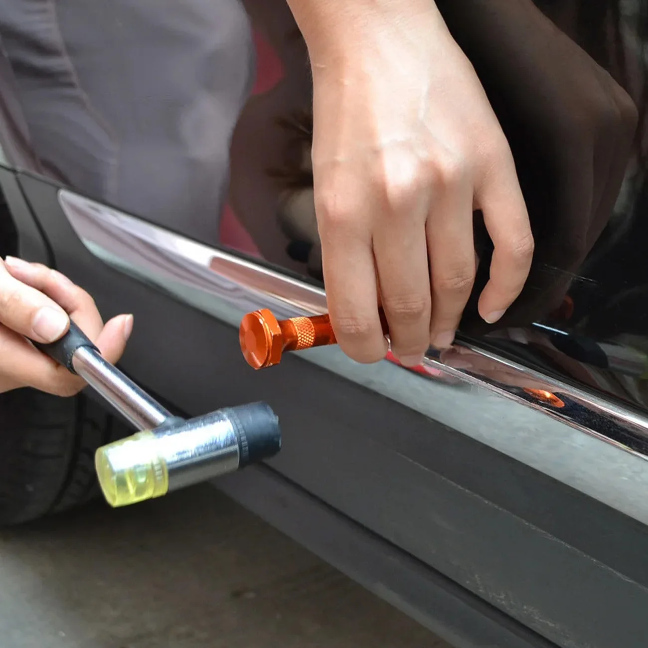 Набор для ремонта вмятин без покраски комплект из 9 насадок удаления на кузове