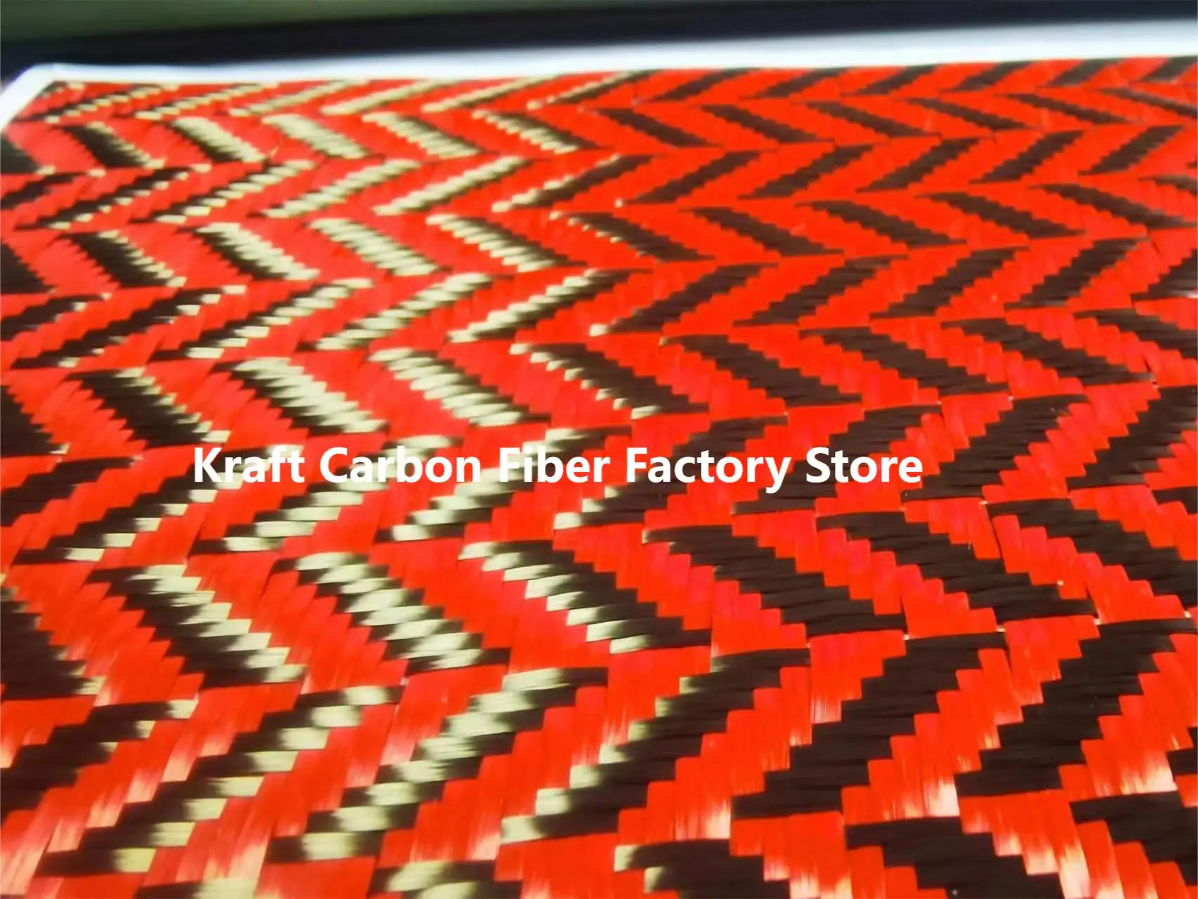 

200G herringbone graphic red carbon fiber kevlar blended fabric car modified sporting goods