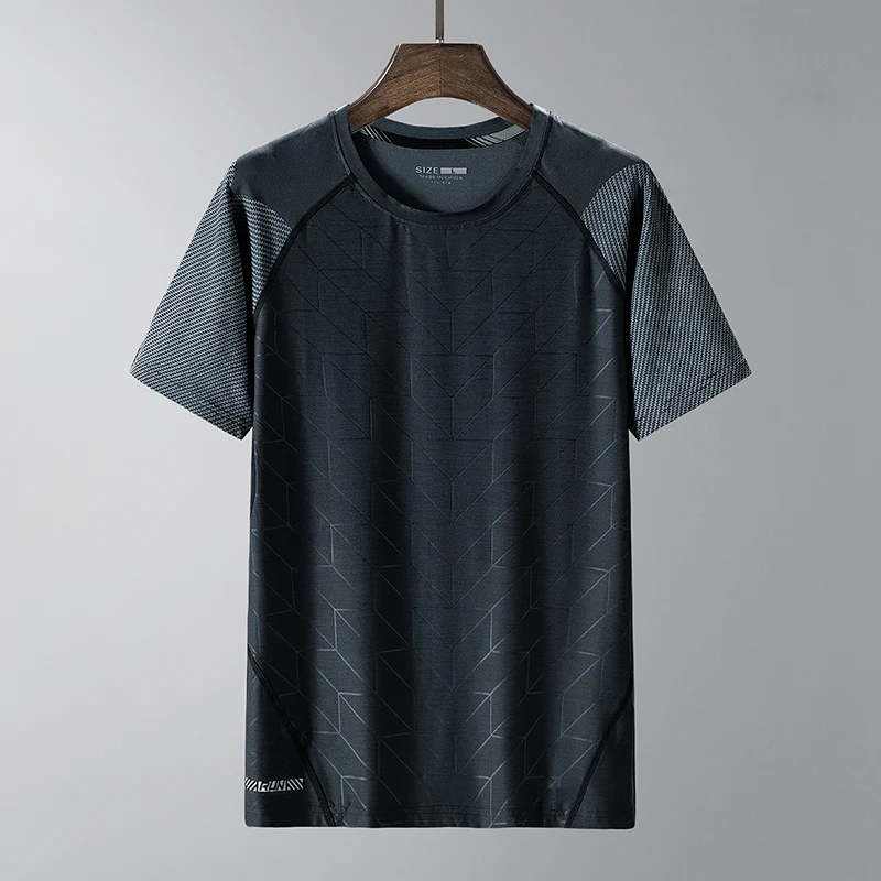 

Быстросохнущая Спортивная футболка для мужчин 2022, Летние повседневные Лоскутные футболки с короткими рукавами больших размеров 3XL 4XL, футбо...