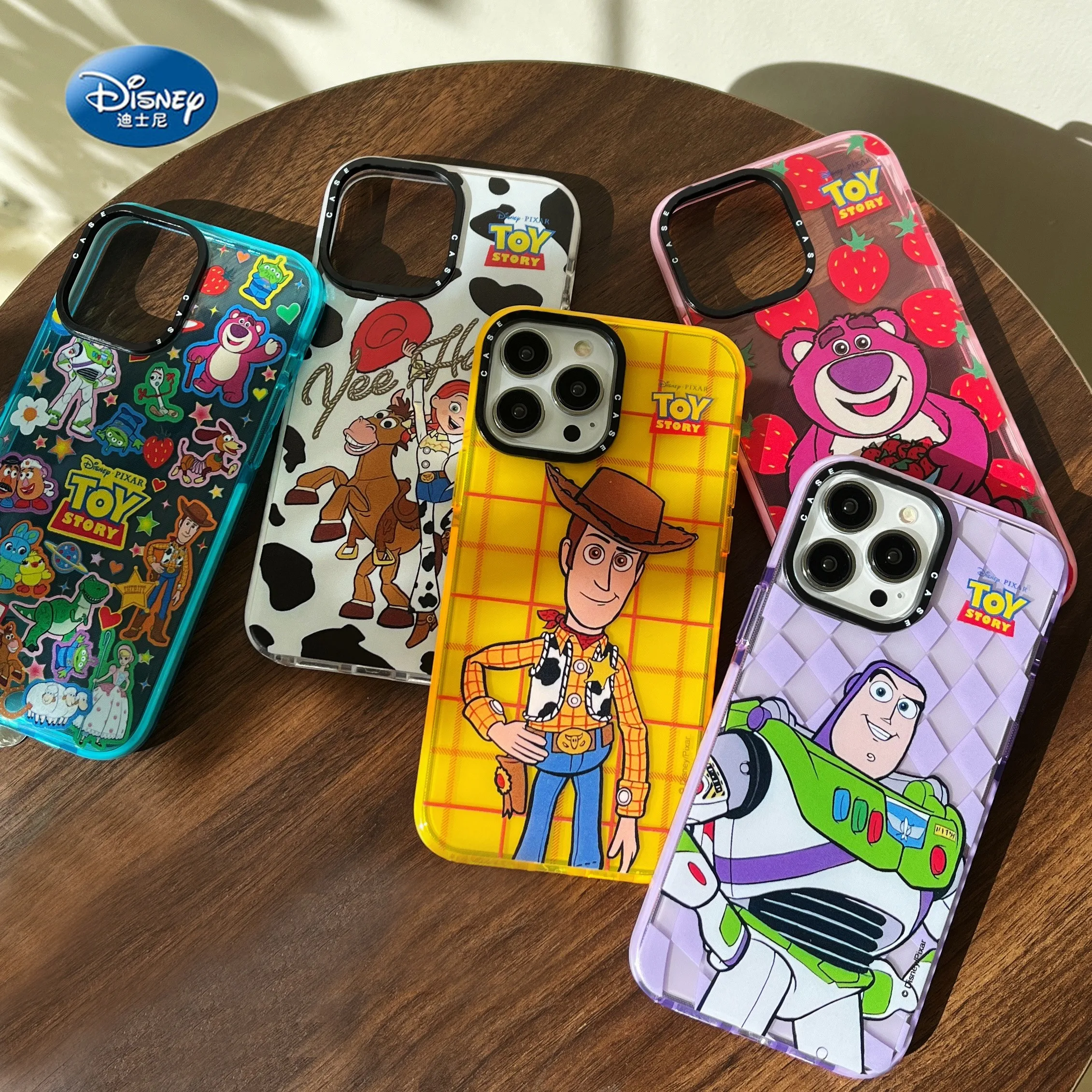 

Cartoon Disney Lotso Toy Story Woody Phone Cases For iPhone 14 13 12 11 XR XS MAX 8 X 7 SE Couple Anti-drop Soft TPU Cover