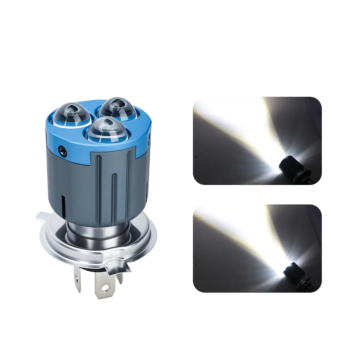 

Светодиодная Лампа BA20D H4 Для Мотоциклетных Фар, Двухцветная (белый-желтый, Белый-зеленый), Алюминиевый Корпус, 12В