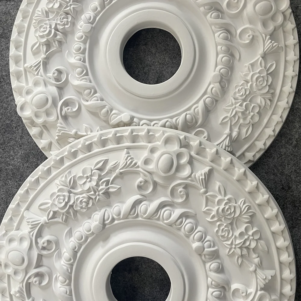 Полиуретановая пластина для лампы французская круглая потолочная декоративная