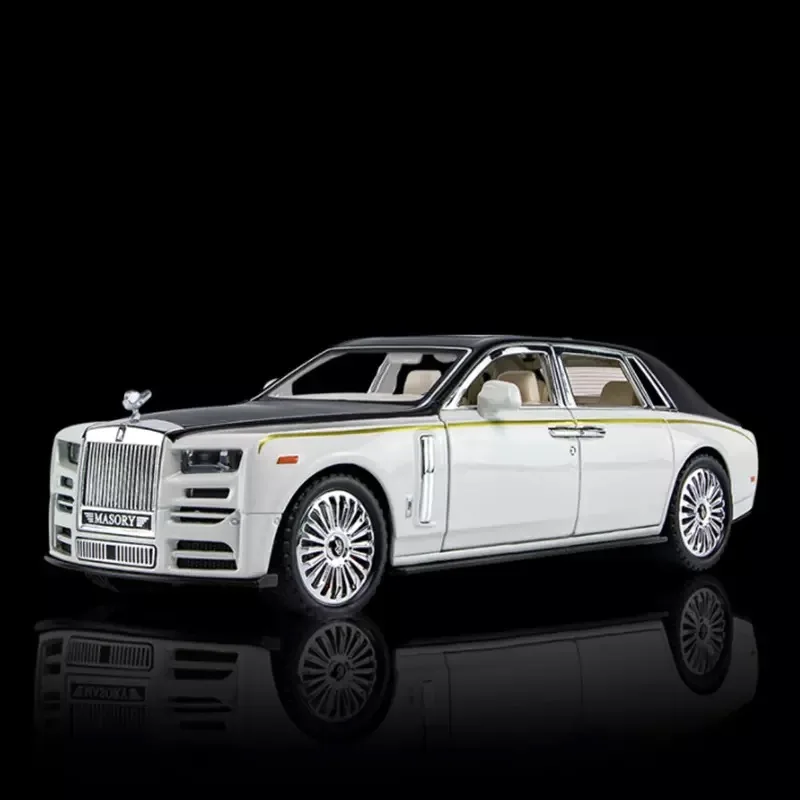 

1:24 Rolls Royce Phantom Alloy Car Model With Umbrella Diecast Metal Simulation Children's Acousto-optic Toy Car Decoration Gift