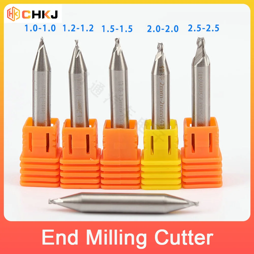 

CHKJ For Fengyi High Speed Steel HSS Double-Head End Mill 1.0 1.2 1.5 2.0 2.5MM Double-Head Multi-Tooth Drill End Milling Cutter