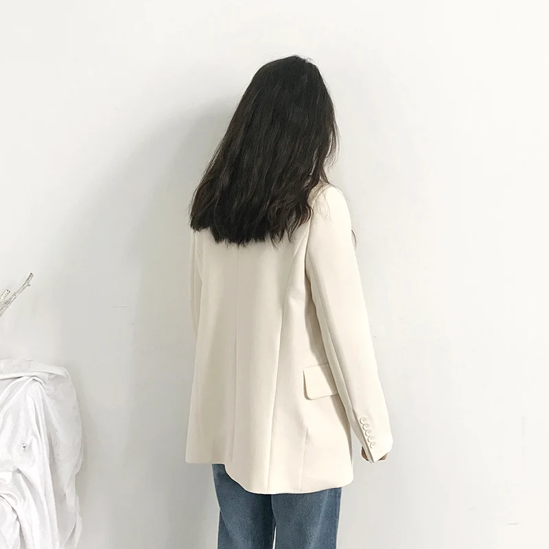 Elegant White Casual Blazer Jacket Korean Women Autumn Office Lady Black Blazer Female Work Suit Coat Ladies Slim Outerwear 2022
