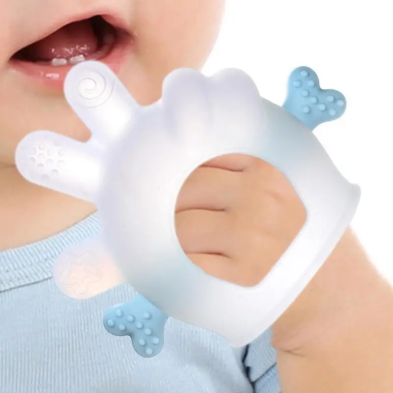 

Food Grade Silicone Baby Teethers Anti-Drop Teething Relief Baby Chew Toys For Soothing Sore Gums Christmas Gift For Baby