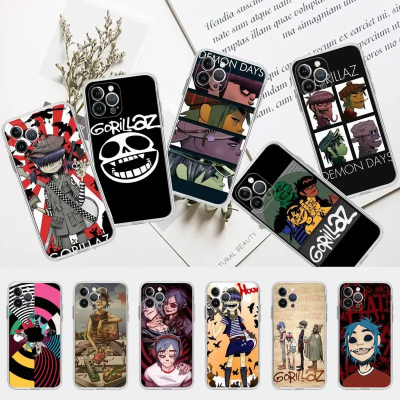 

BANDAI gorllaz Phone Case for iPhone 13 12 mini 11 pro Xs max Xr X 8 7 6 6s Plus 5s cover
