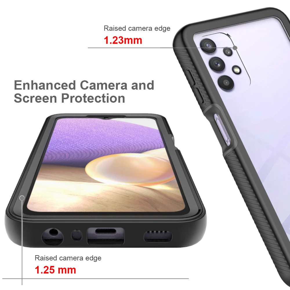 Подходит для Galaxy A13 4G/5G ударопрочный прозрачный чехол из поликарбоната