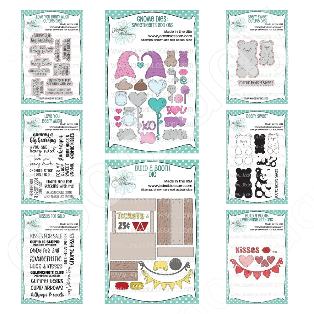 

2023 New Valentine's Day Gnome Add Ons Cutting Dies and Stamps Scrapbook Diary Decoration Embossing Template Diy Card Handmade
