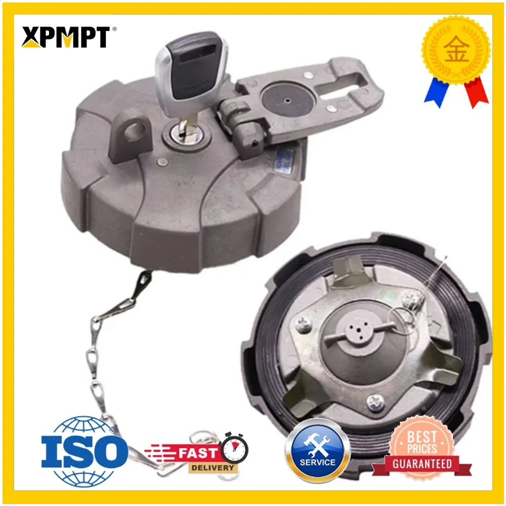 Фото Крышка топливного бака с ключом для экскаваторов R210LC9, R210W9, R250LC9, R330LC-9S, R210-9, R215-9 (номера деталей: 32M9-02130, 31M9-02130) №2