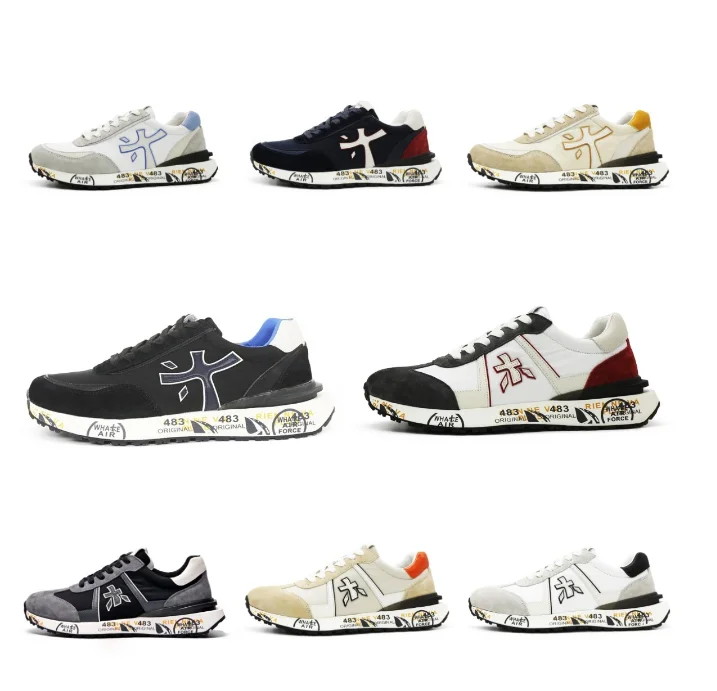 

Original PREMIATA Steven Shoes Men Top Layer Leather Cowskin Mick Lander Brand Running Trainers Walking Fitness Sports Sneakers