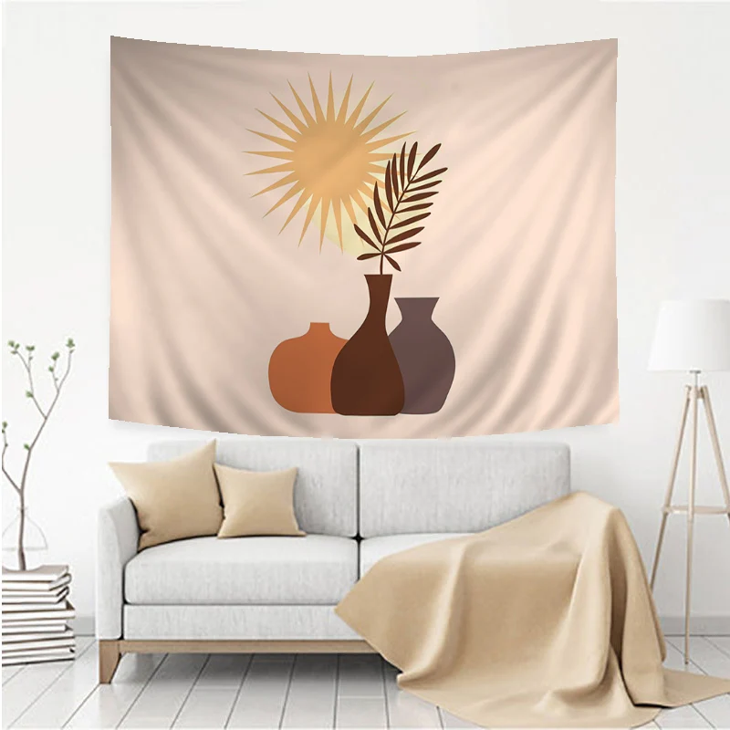 Абстрактная ваза с растениями и цветами искусственная кожа дешевая настенная