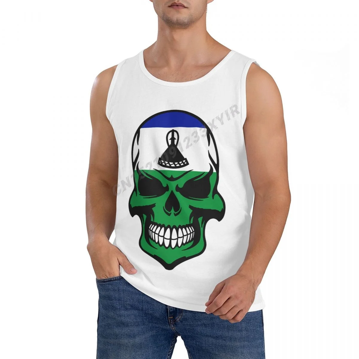 

Мужская майка с круглым вырезом, без рукавов