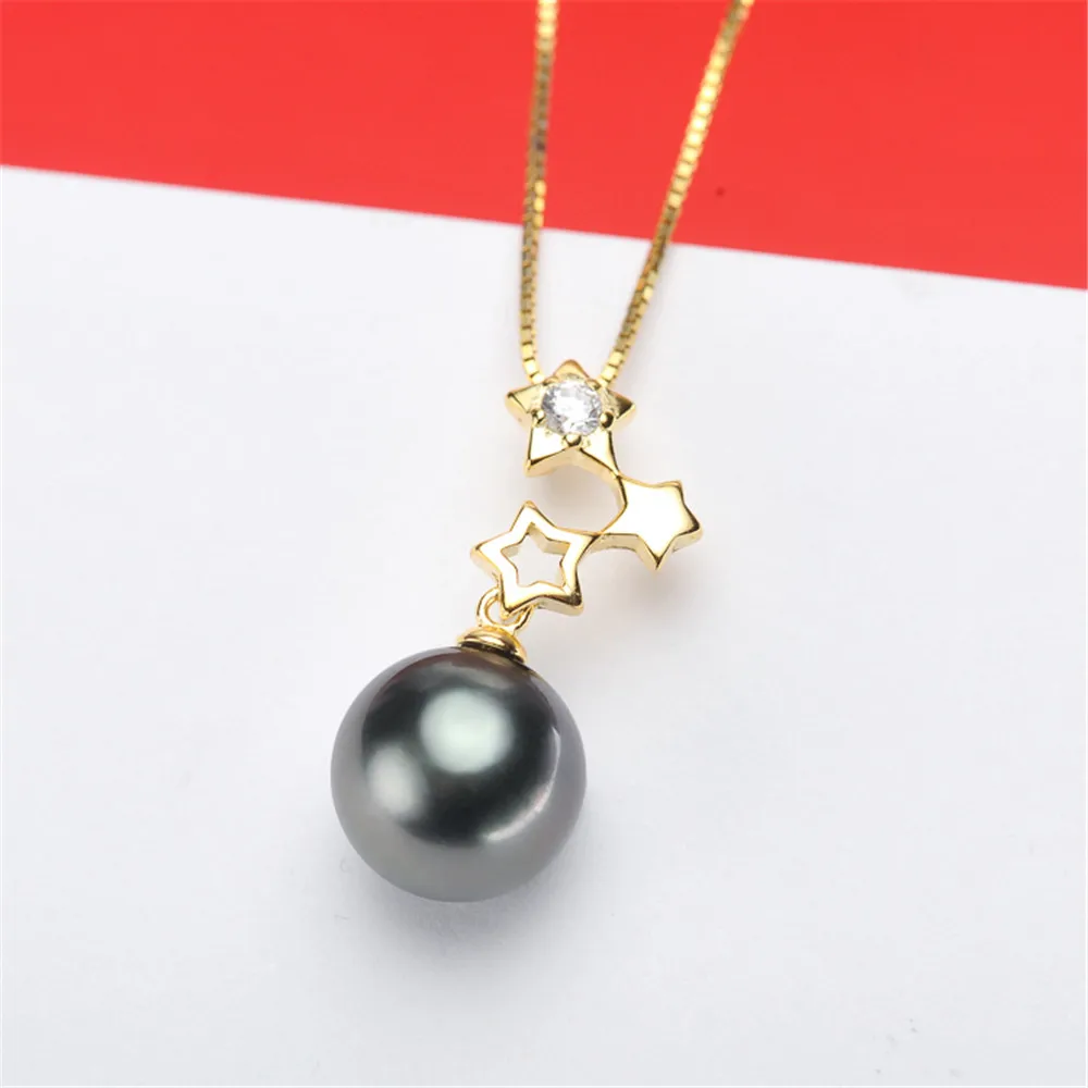 

S925 Sterling Silver Pearl Pendant Settings Blank/Base For DIY Pendant Jewelry Making Accessories Suitable for 8-13mm Bead