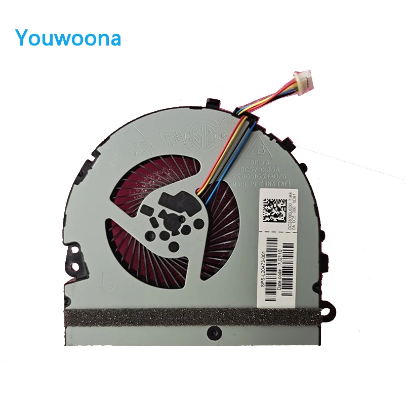 

Новый оригинальный ноутбук, центральный процессор вентилятор охлаждения для HP 15-DA, TPN-C135 KSB05105HA DZ6