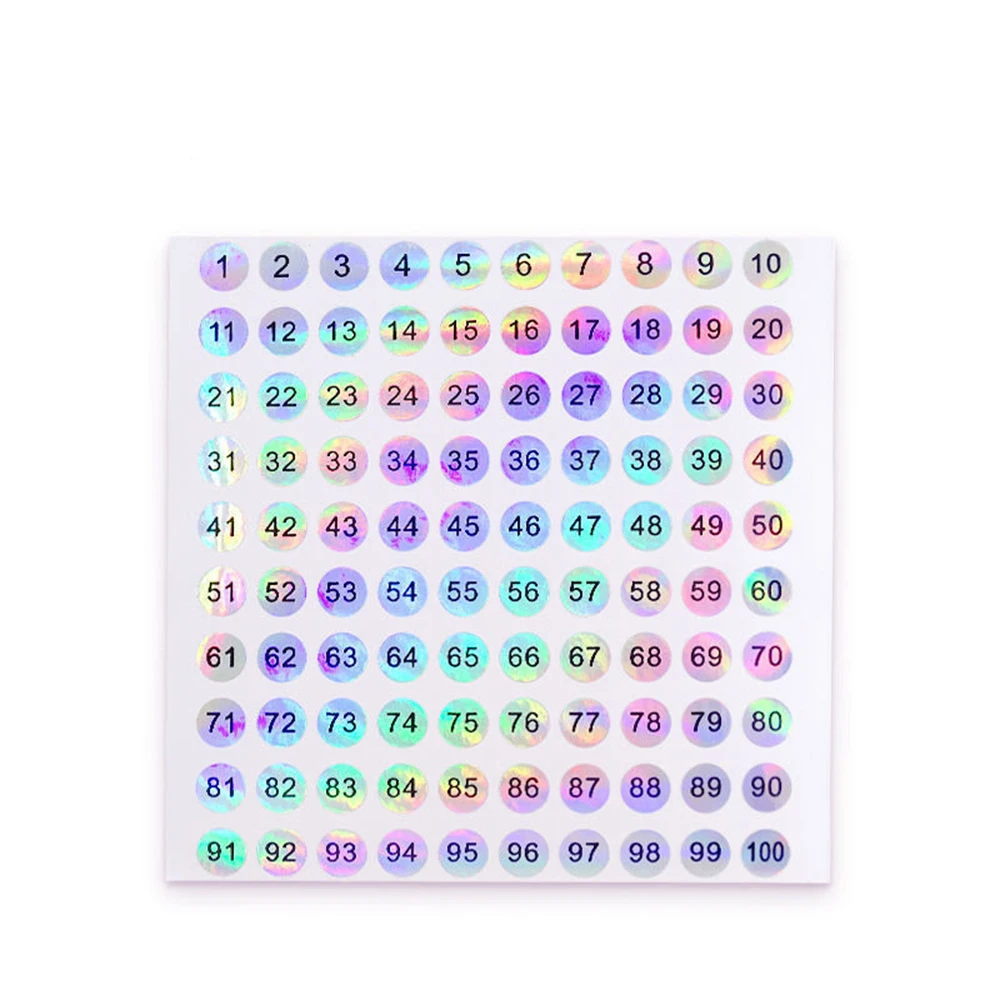 

Водостойкие круглые номерные наклейки 1-500, 5 листов