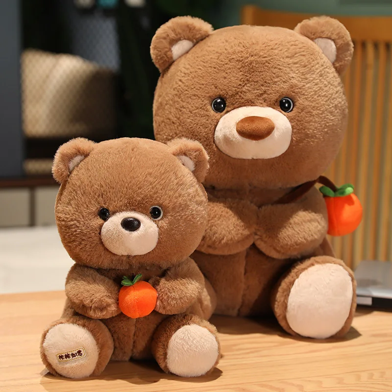 

Kawaii Realistic Fruit Bear Plushies Gift Funny Persimmon Bear Stuffed Animals Plush Pillows for Baby Kids Girls Home Sofa Decor