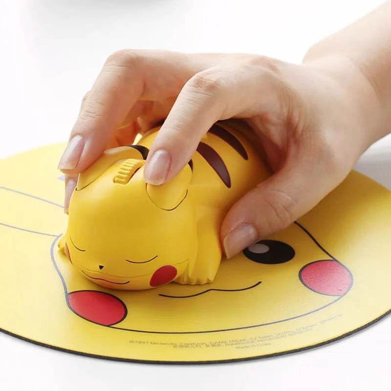 1 Set Pokemon Pikachu Figure PC Computer Laptop Bluetooth Wireless Mouse Anime Kawaii Pad Mat Toy |