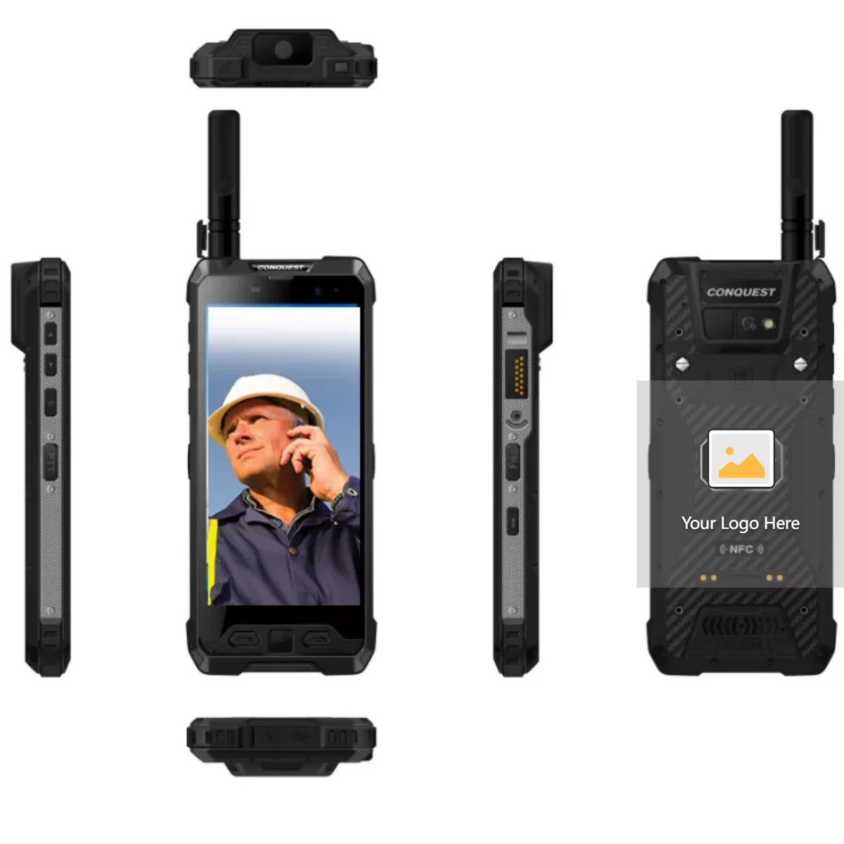 

Conquest S19 6 + 128 ГБ прочный смартфон с рацией OEM Poc радио Wifi Gps NFC прочные мобильные телефоны 4G POC рация