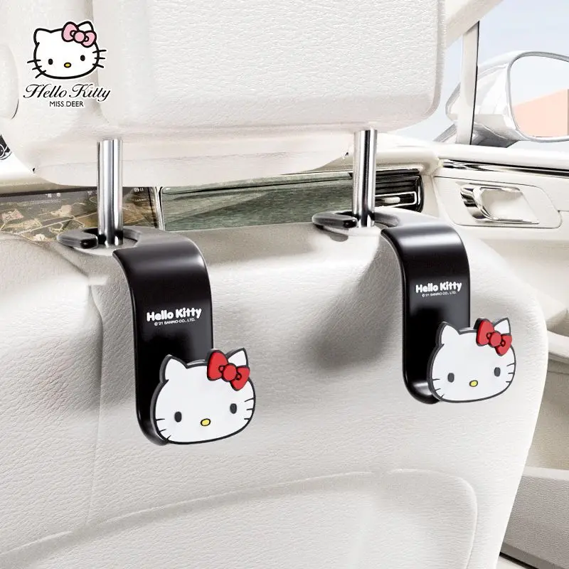 

Kawaii Sanrio Accessories Hello Kitty Series Cartoon Cute Car Seat Rear Hook Car Accessories Anime Toys for Girls Birthday Gifts