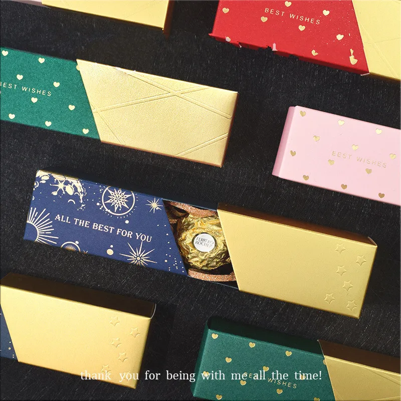 

5pcs Bronzing Candy Box Bonbon Lipstick Modeling Birthday Party Drawer Gift Bags Wedding Gifts for Guests Chocolate Dragee Boxes